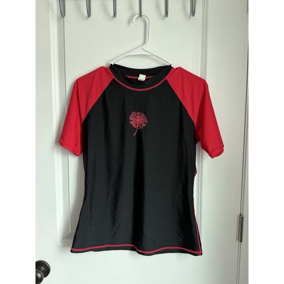 Charmo Women's Short-Sleeve Rashguard Swimwear UPF 50+ Rash Guard Size Medium - Picture 1 of 7